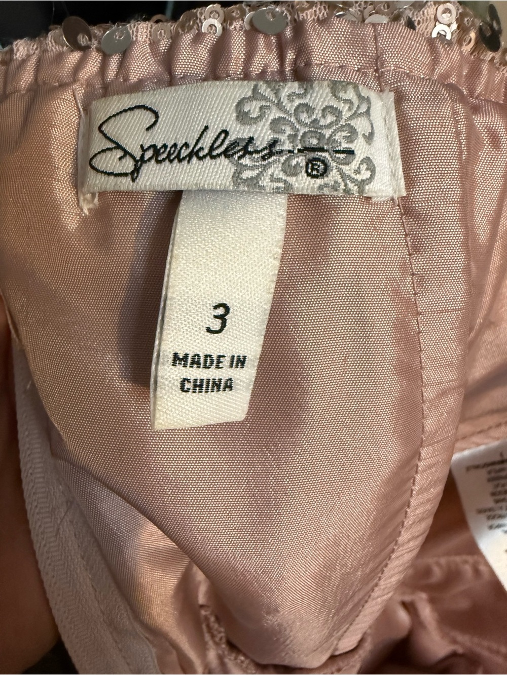David’s Bridal Speechless Sparkle Dress size 3 - Picture 13 of 15